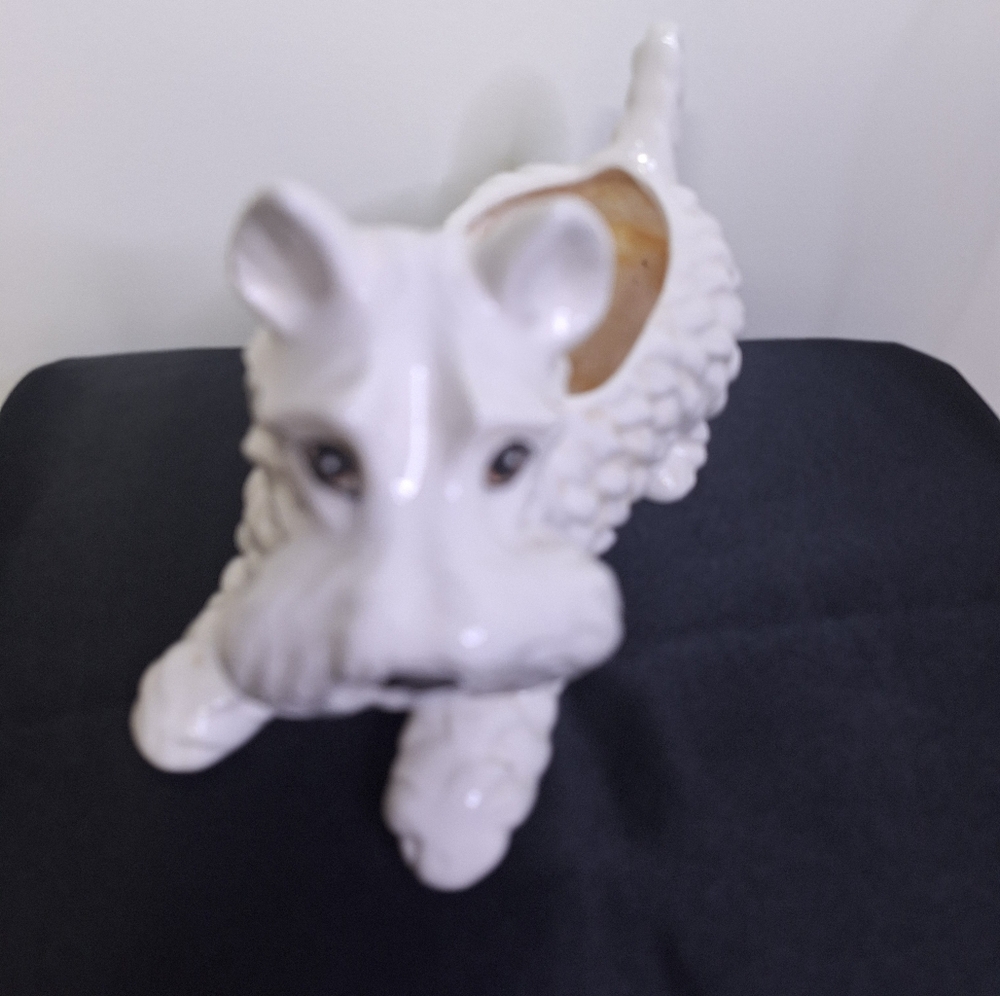 Wales Ceramic Scottie Dog Planter 7.5" long X 5" wide - Picture 3 of 5